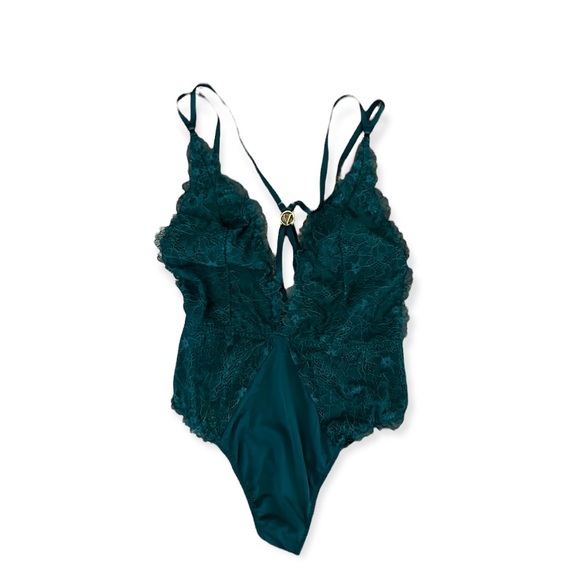 Victoria's Secret Other - - Victoria’s Secret Plunge Strappy Lace Teddy One Piece Bodysuit- size lar…